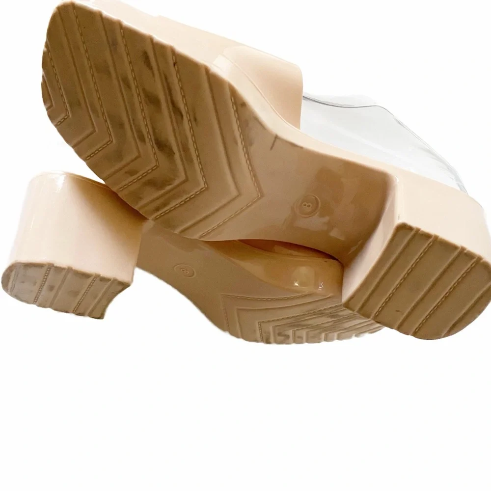 Beach by Matisse, Wade Block Heeled Platform Slip-On Jelly Sandal Size 8…